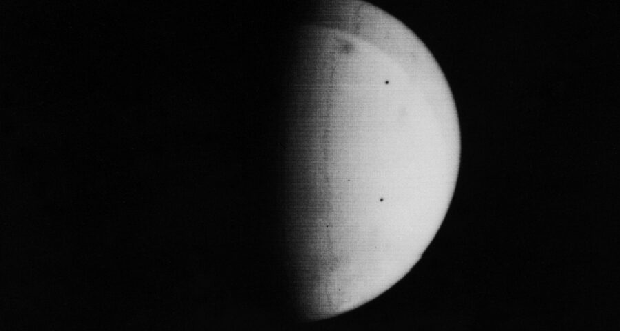 Mariner 9 Orbits Mars