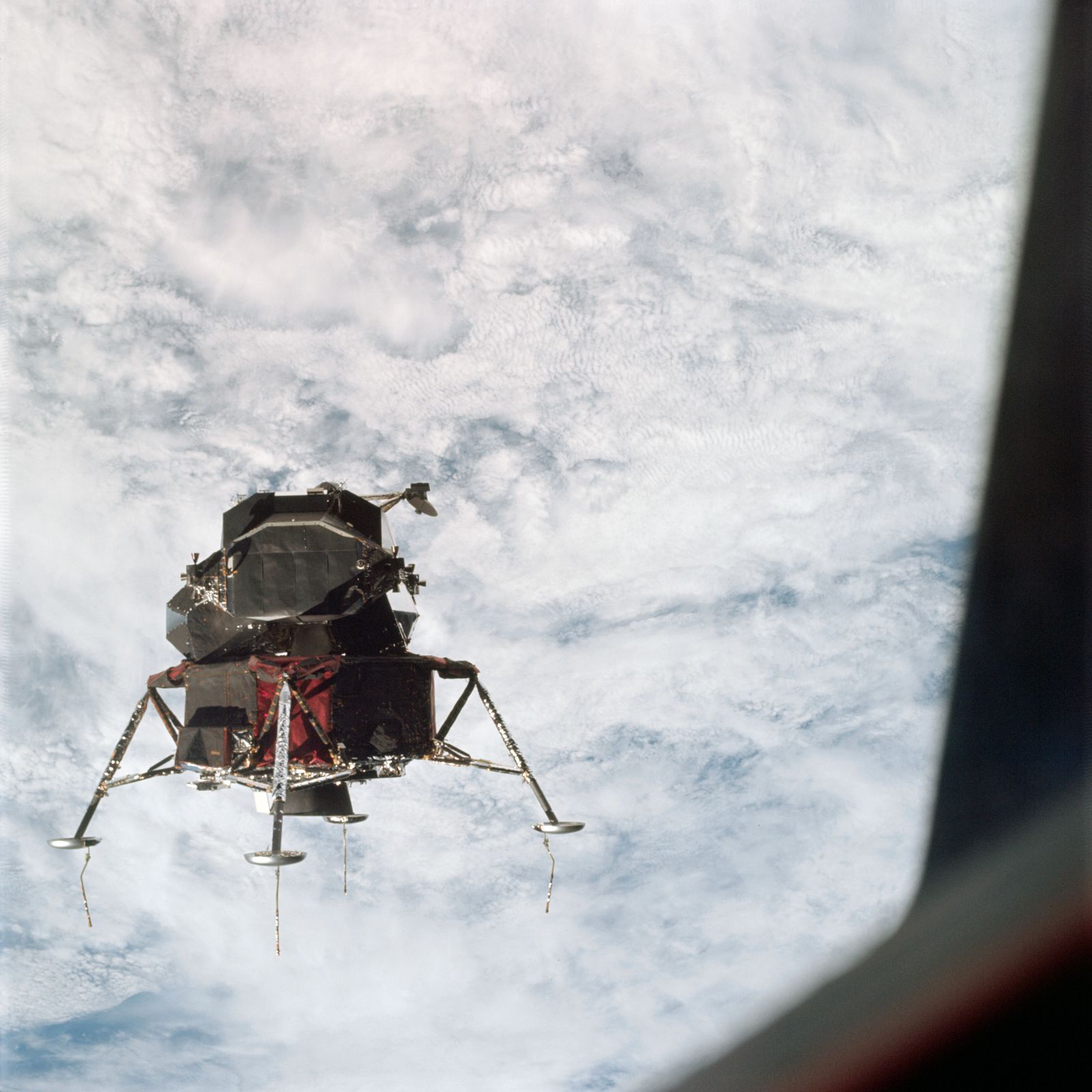 The Apollo 9 Lunar Module 'Spider' in Earth orbit