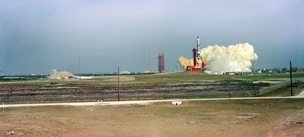 Gus Grissom and John Young before Gemini 3