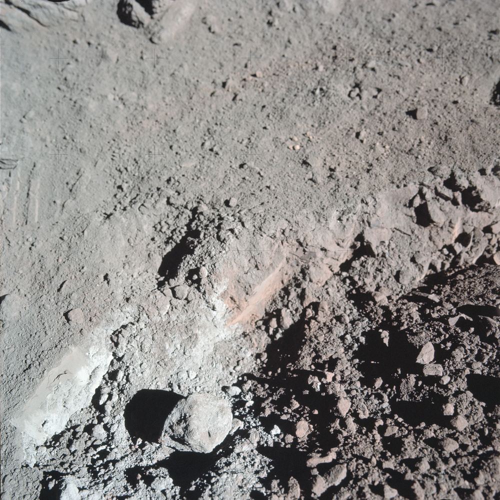 The patch of orange soil found at Shorty crater