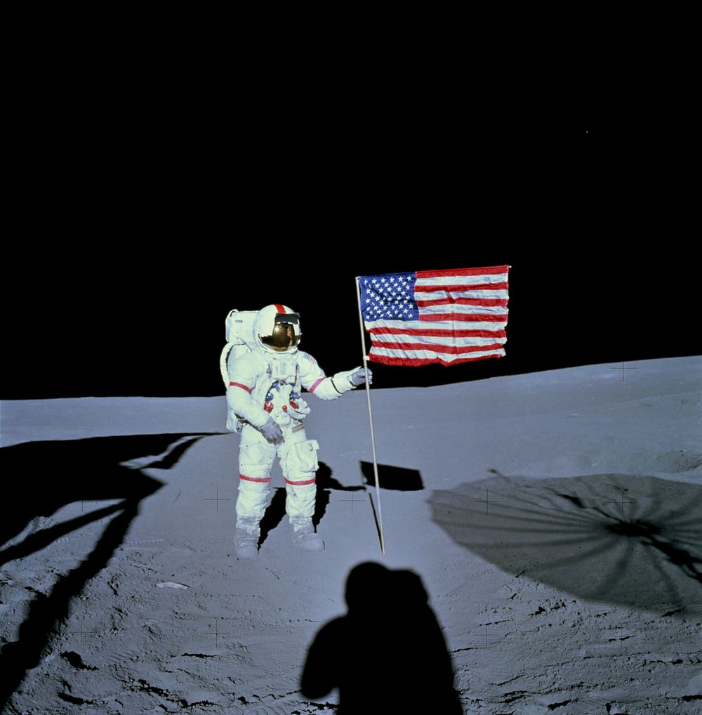 Alan Shepard on the Moon during Apollo 14
