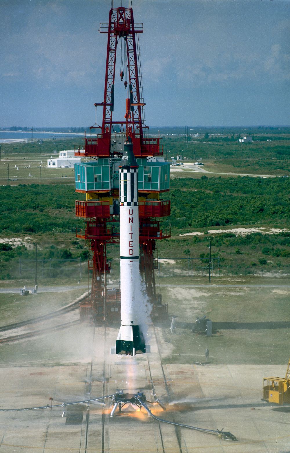 Alan Shepard in his silver suit before Freedom 7