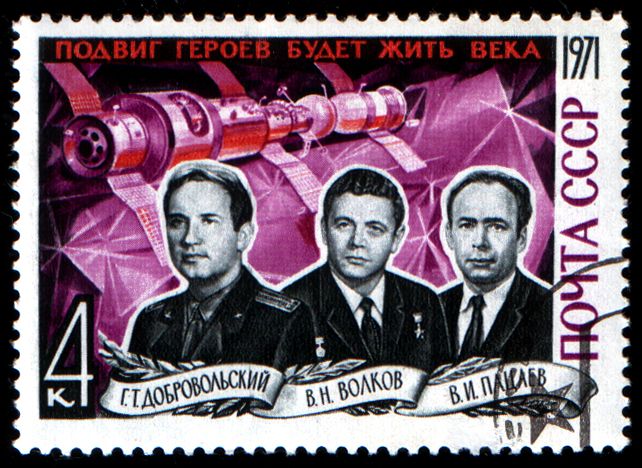 The three Soyuz 11 cosmonauts