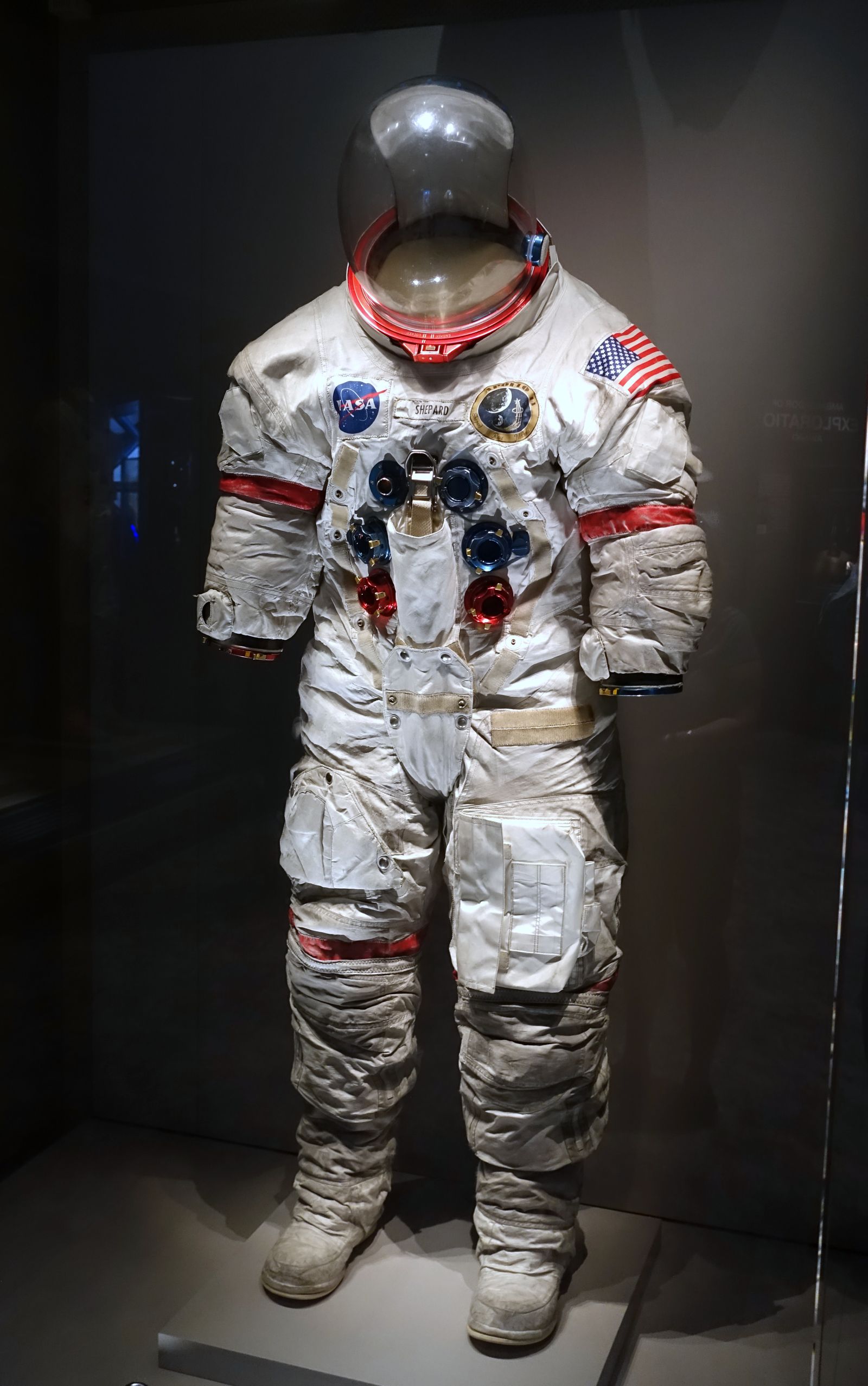 An Apollo A7L lunar spacesuit