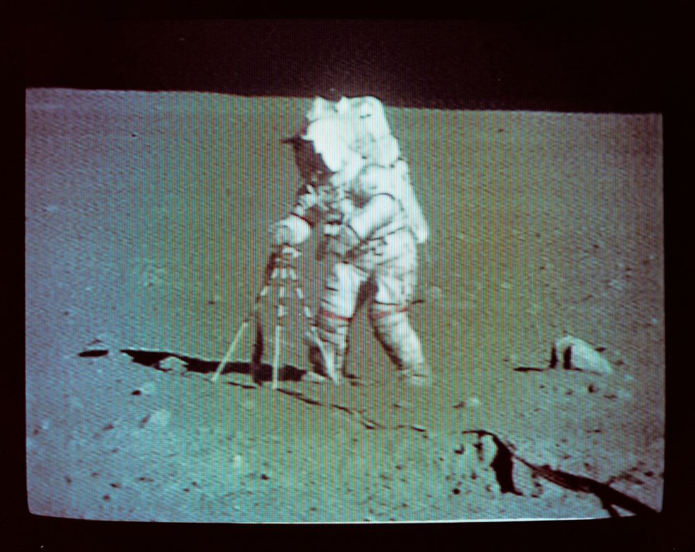 The Apollo television camera used on the Moon